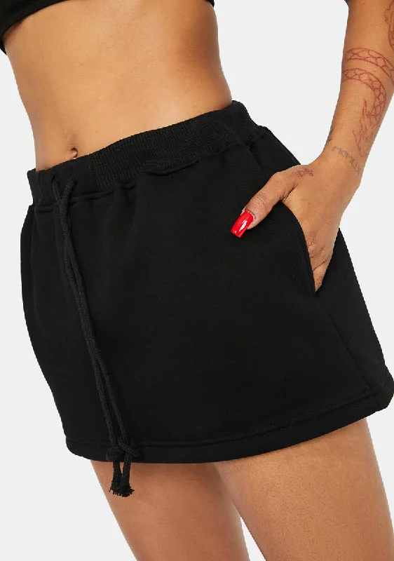 Affordable Women's Apparel Noir True Confessions Sweat Skirt