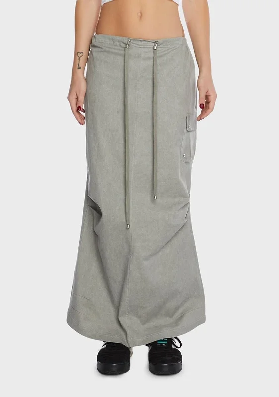 Women's Outfit Parachute Maxi Skirt