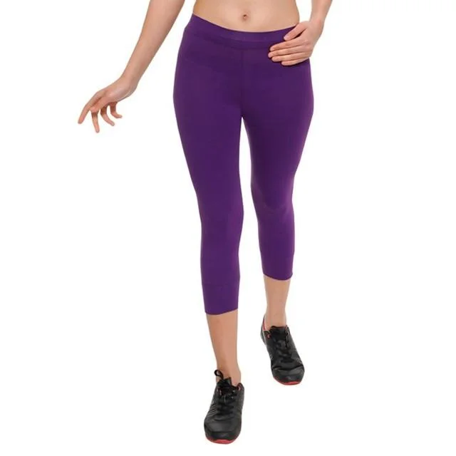 Women's Tops And Clothing HiFlyers Women Yogawear Casual Capri Purple