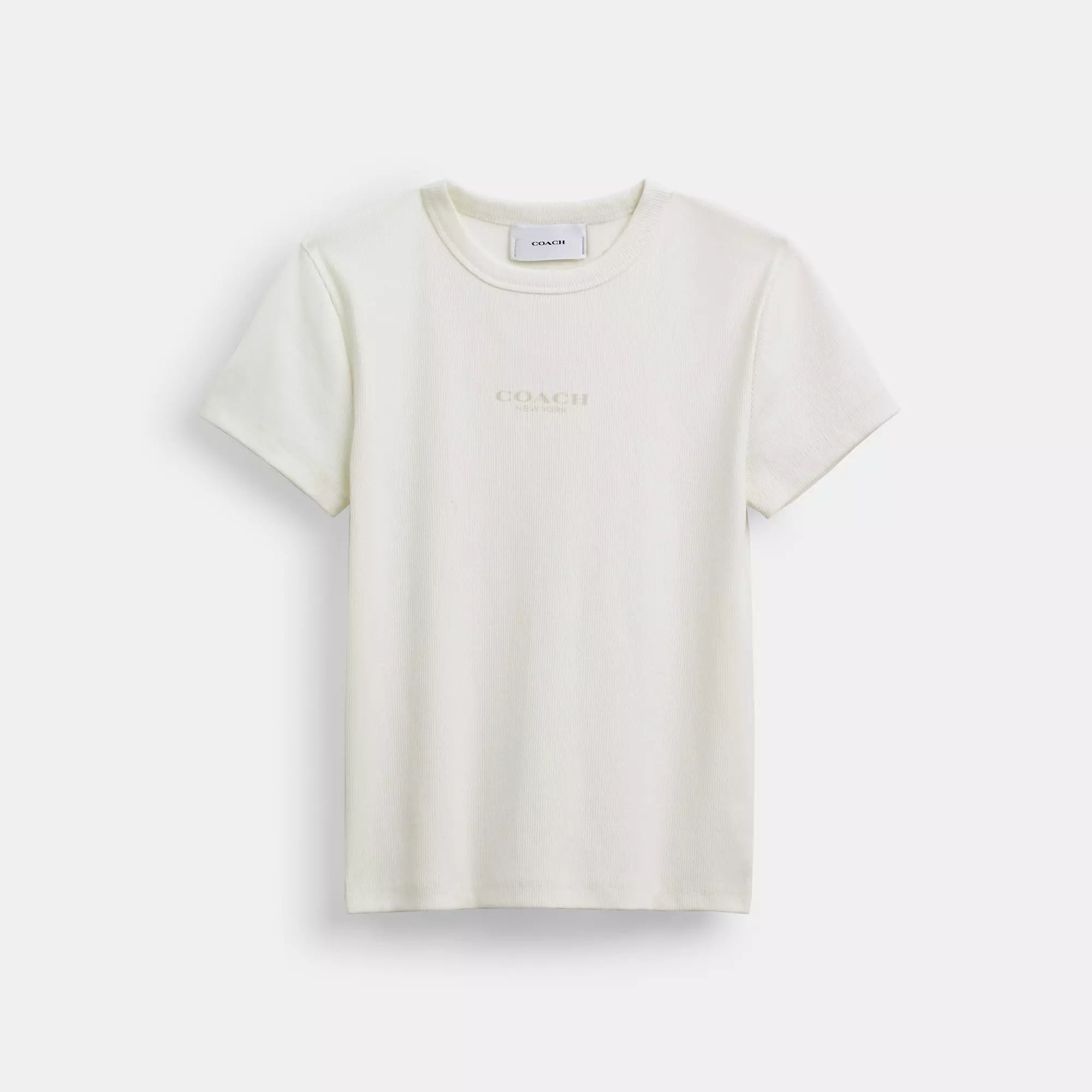 Women's Vacation Outfit Coach Outlet New York Ribbed T Shirt