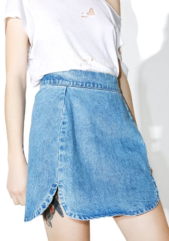 Women's Stylish Professional Apparel Elton Denim Skirt