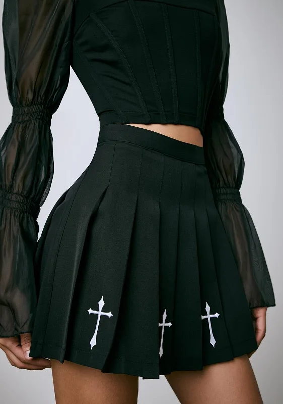 Women's Active Garments For Workouts Holier Than Thou Embroidered Skirt