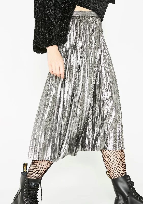Women's Holiday Clothes Tipsy Twirl Metallic Skirt