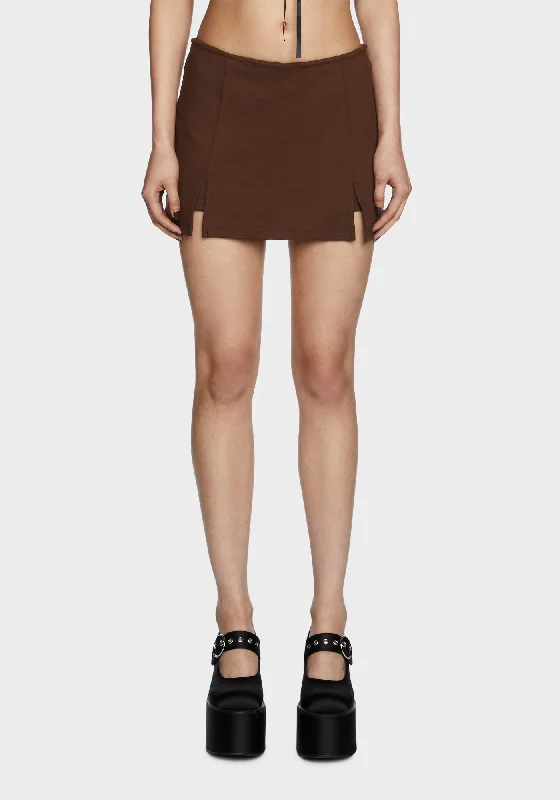 Affordable Women's Outfit Under The Boardwalk Mini Skort - Dark Brown