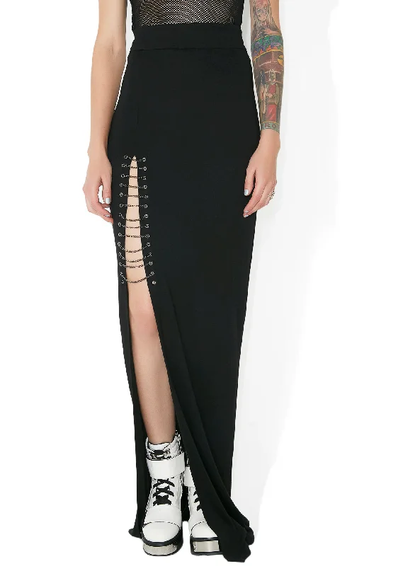 Stylish Women's Garments For Holidays Pretty Reckless Chained Maxi Skirt