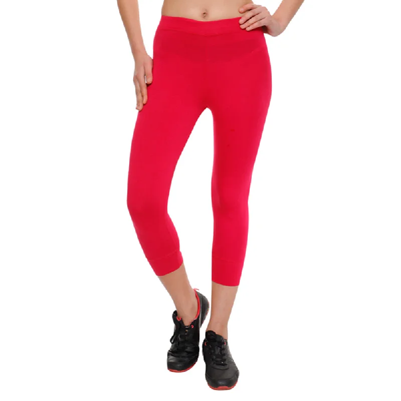 Women's Workout Clothing HiFlyers Women Yogawear Casual Capri Fuchsia