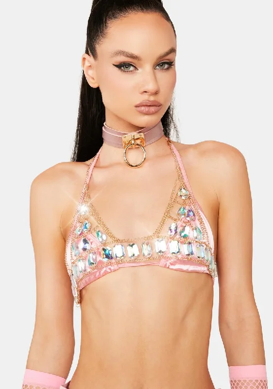 Women's Clothing Apparel Sets You're A Gem Chain Bra