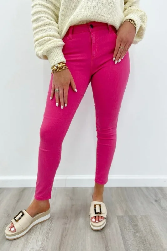 Plus-Size Women's Clothing Raspberry Mid Rise Crop Skinny *Final Sale*