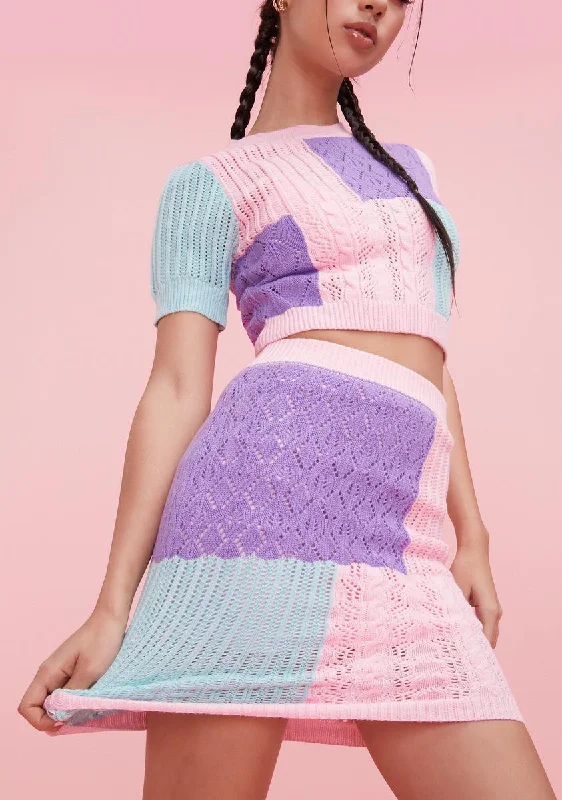 Comfortable Women's Attire Meant 2 Be Knit Mini Skirt