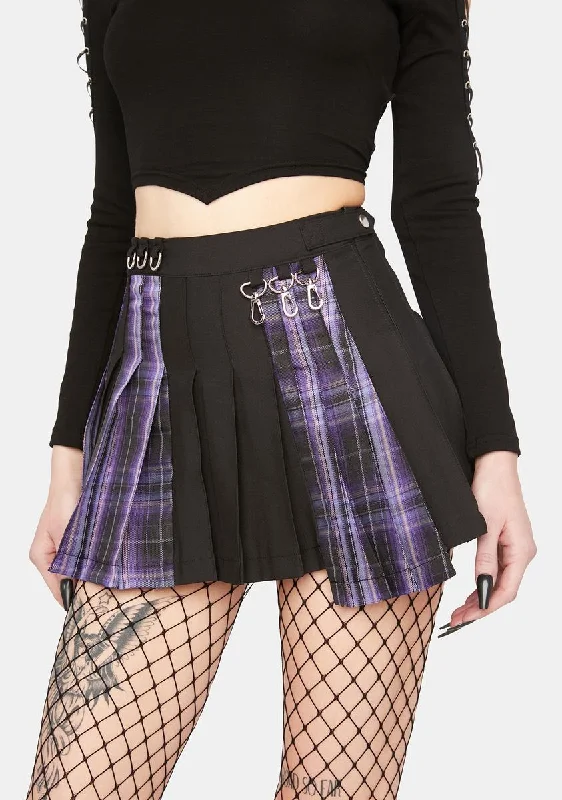 Casual Chic Clothing For Women Plaid Pleated Mini Skirt