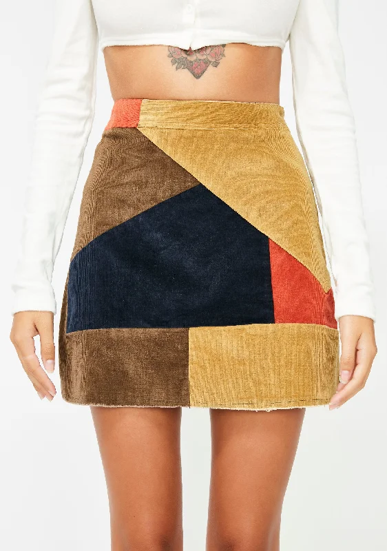 Women's Versatile Apparel She's So Cold Colorblock Skirt