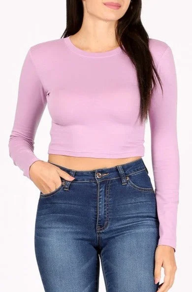 Women's Classic Outfit Crew Neck Crop Top