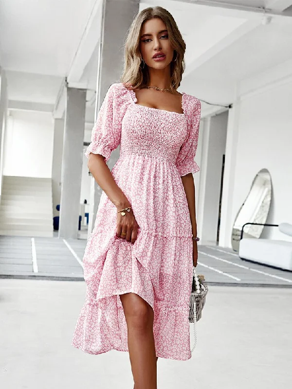 Women's Tailored Outfit FashionSierra - Elegant Boho Chiffon Party Beach Summer Dress