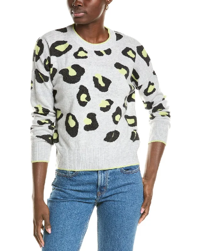 Women's Party Clothes Brodie Cashmere Wool & Cashmere-Blend Intarsia Leopard Jumper