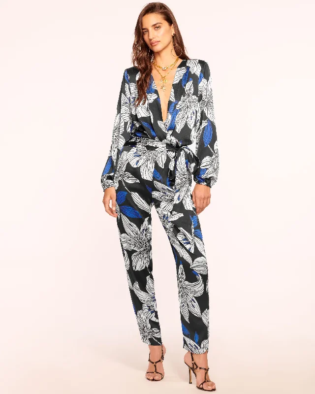 Women's Fashionable Attire For Work Valery V-Neck Jumpsuit