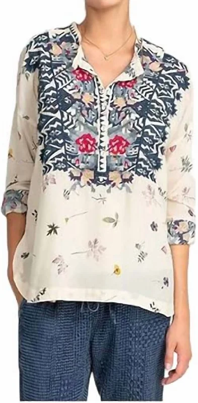 Women's Occasion Wear Apparel Women's Nostra Silk Blouse In Multi