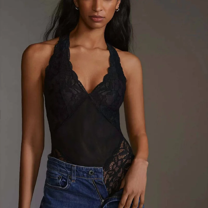 Women's Elegant Outfit Fortuna Bodysuit In Black