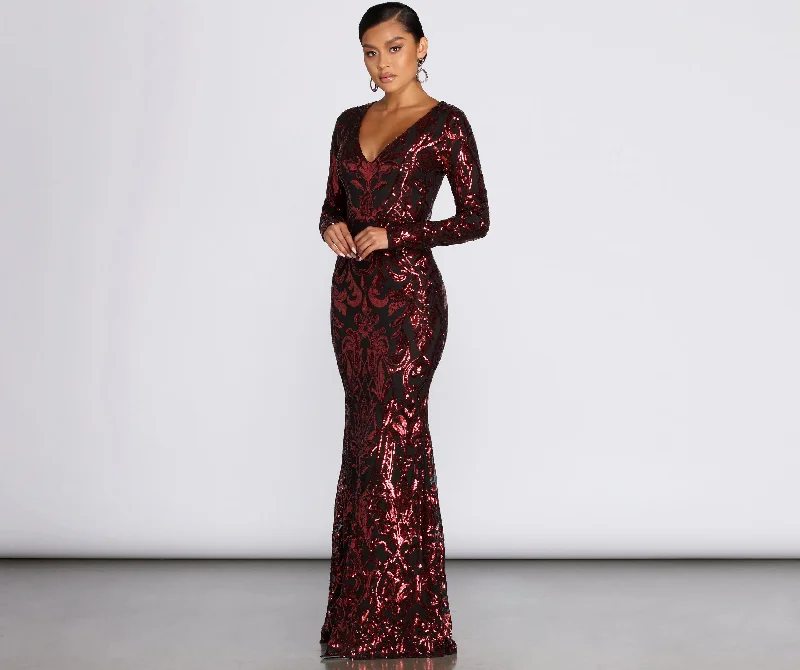 Women's Clothing For Special Occasions Cecile Sequin Formal Gown