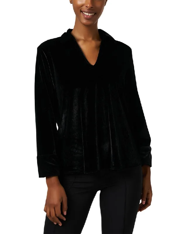 Women's Workout Garments Caliban Stretch Velvet Blouse