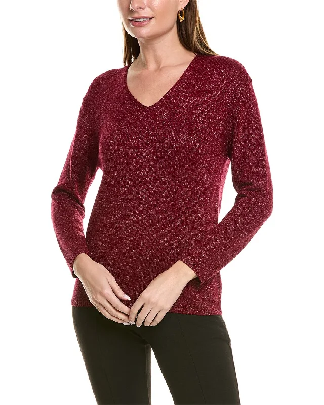 Women's Plus-Size Attire St. John Lurex  Sweater