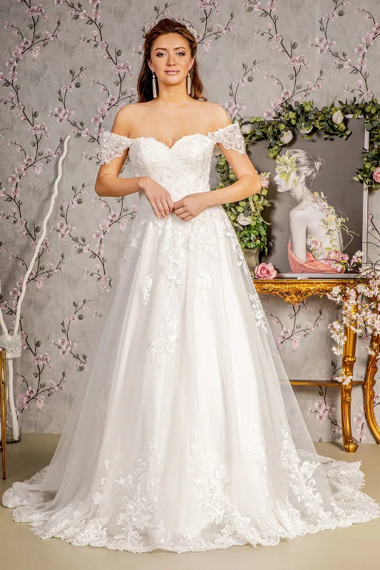 Women's Professional Apparel Simple A line Long Wedding Gown