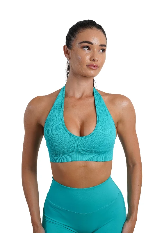 Women's Casual Apparel CORE HALTER BRA - TURQUOISE