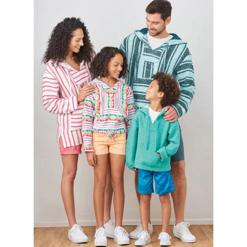Sustainable Women's Clothes Simplicity Child/Adult Hoodies S9759