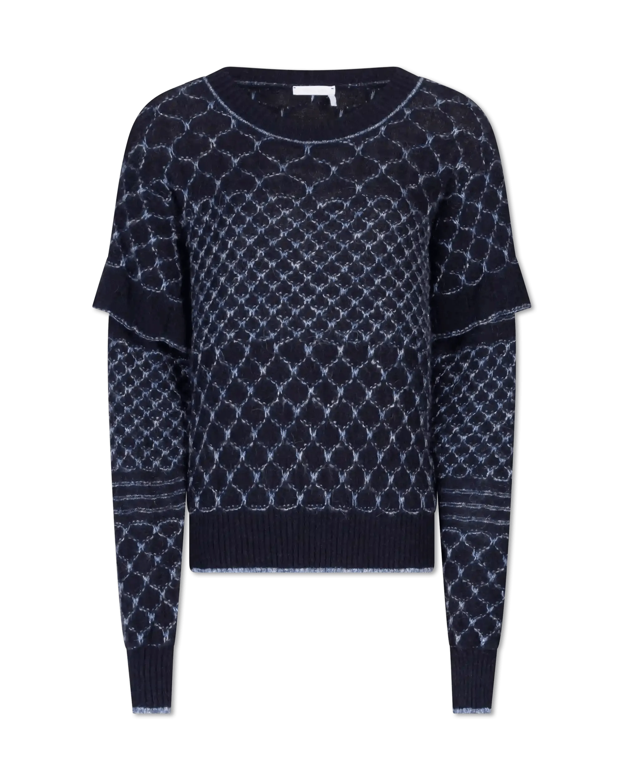 Women's Formal Clothes Linen Metallic Crewneck Sweater