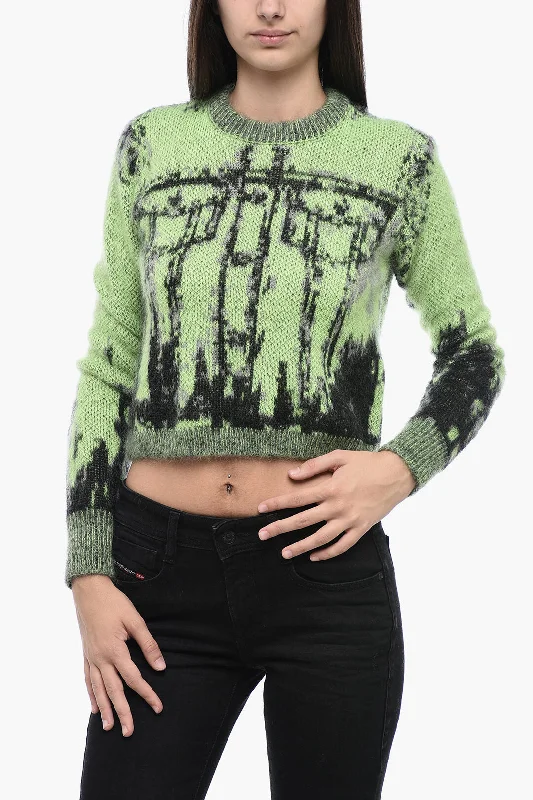 Women's Professional Garments Diesel Inlay M-SYMI Pullover with Trompe L'Oeil