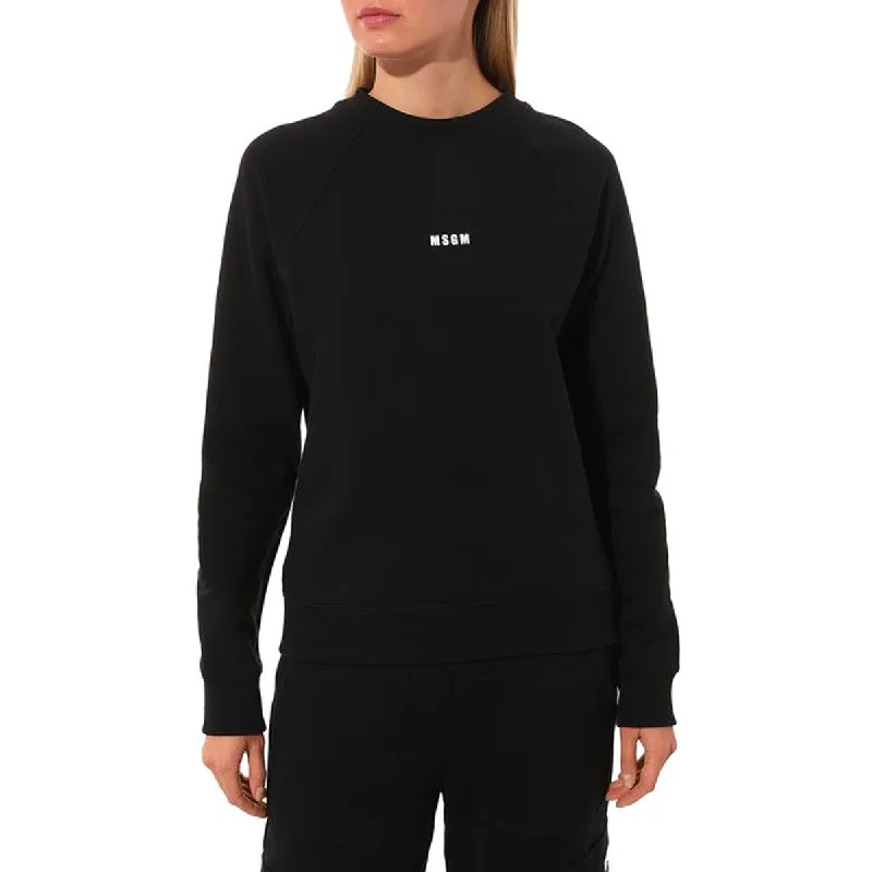 Women's Evening Wear Outfit Women's Msgm Micrologo Print Sweatshirt Black