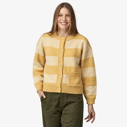 Classic Clothes For Women Patagonia Women's Recycled Wool-Blend Sweater Jacket - HAPPY STRIPE BEESWAX TAN