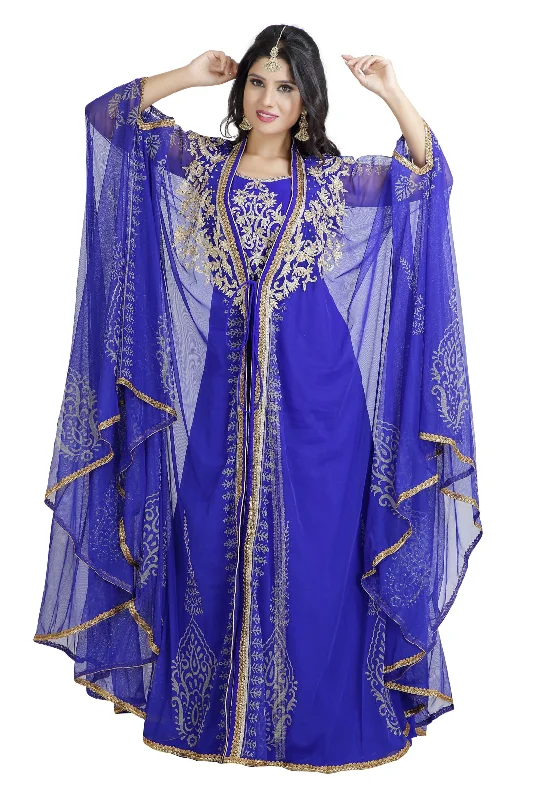 Sustainable Women's Apparel Farasha Dress Butterfly Wings Kaftan