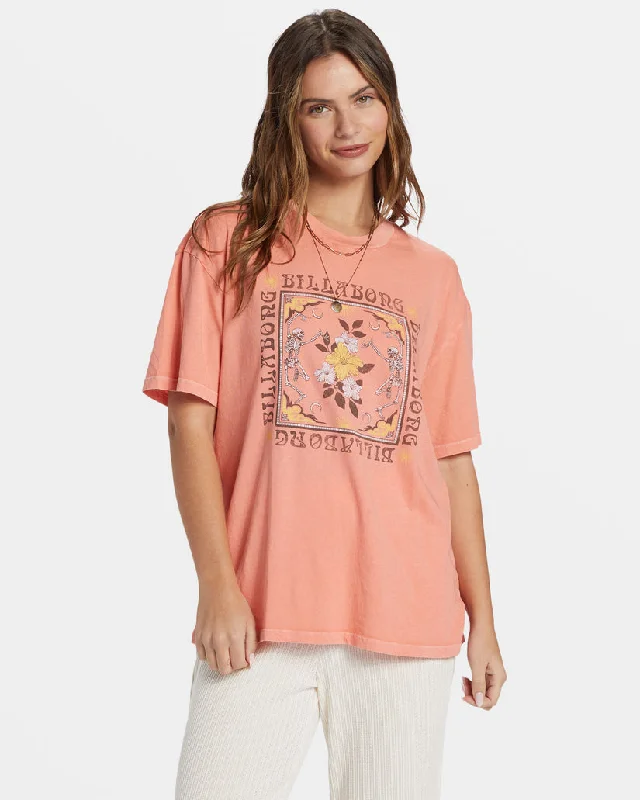 Women's Holiday Apparel Billabong Wild West Side T-Shirt - PEACH OUT