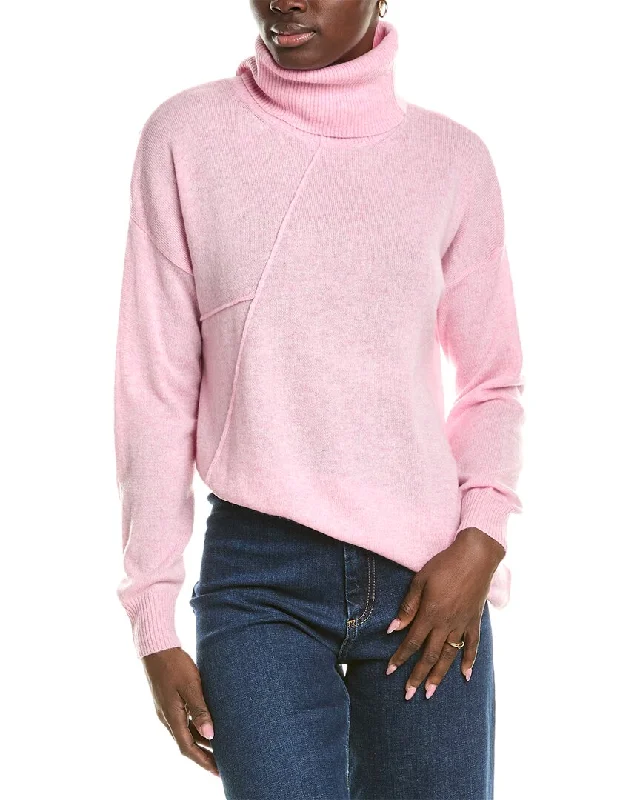 Sustainable Women's Clothing Brodie Cashmere Wool & Cashmere-Blend Asymmetrical Mock Neck Jumper