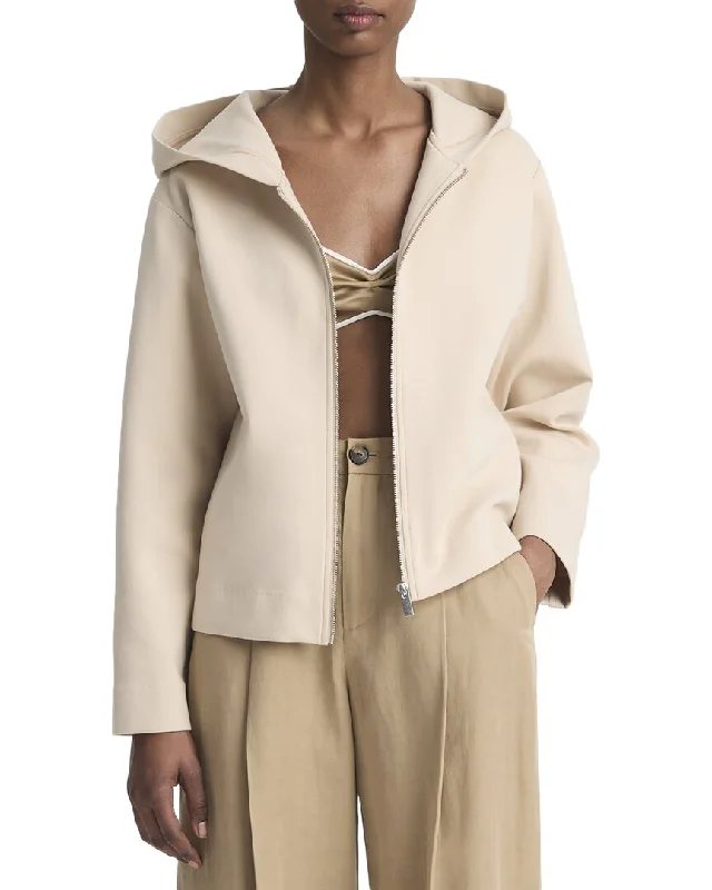Women's Apparel And Garments Vince Cropped Zip-Up Hoodie