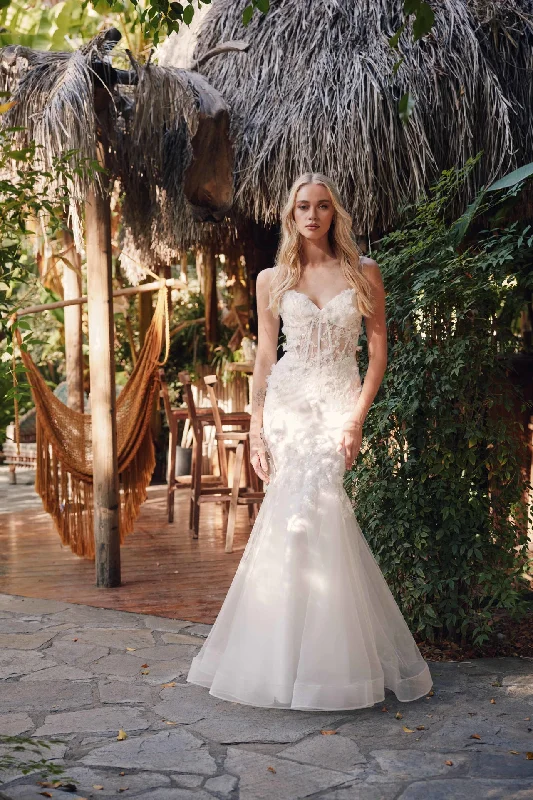 Women's Professional Clothes Juliet JT2469KW Fitted Long Mermaid Wedding Gown