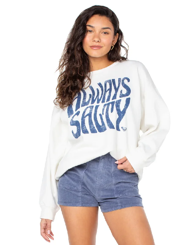 Fashionable Women's Outfit Roxy Morning Hike Crewneck Sweatshirt