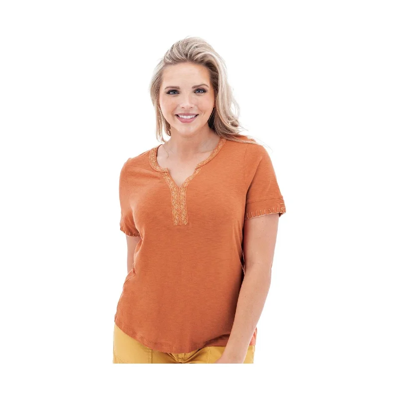 Women's Sporty Chic Clothes Aventura Women's Ellis Short Sleeve Top - Ginger Spice