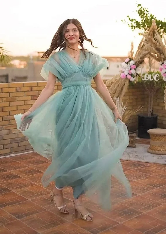 Women's Classic Attire Whimsical - Sky Blue Net Dress