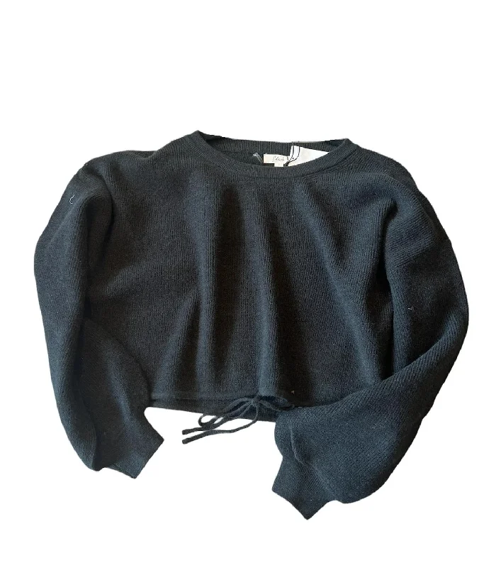 Women's High-End Clothing Women's Drawstring Sweater In Black