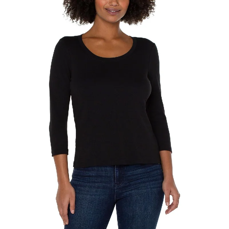 Timeless Women's Apparel Womens Scoop Neck 3/4 Sleeve T-Shirt