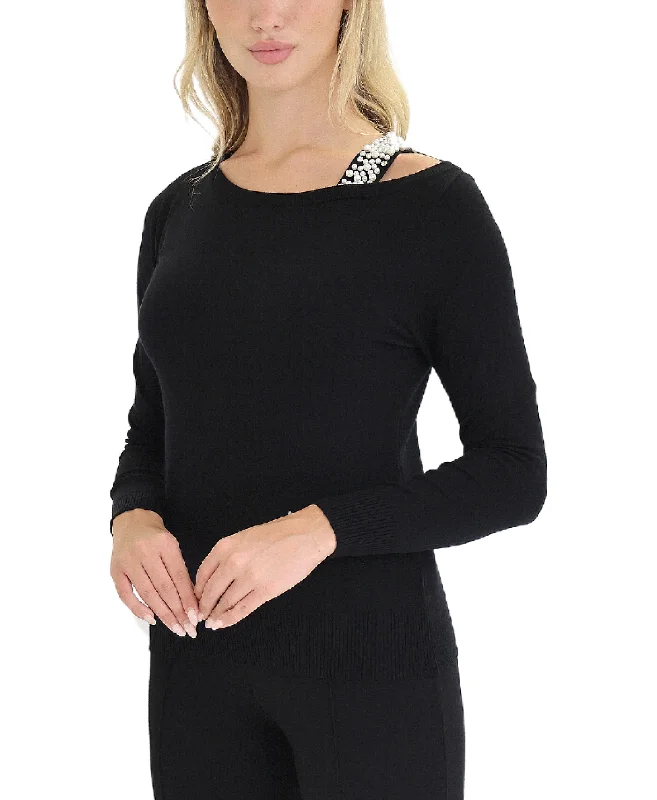 Women's Clothing Apparel Sets Sweater w/ Pearls