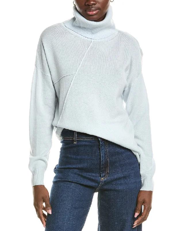 Women's Trendy Outfit Brodie Cashmere Wool & Cashmere-Blend Asymmetrical Mock Neck Jumper