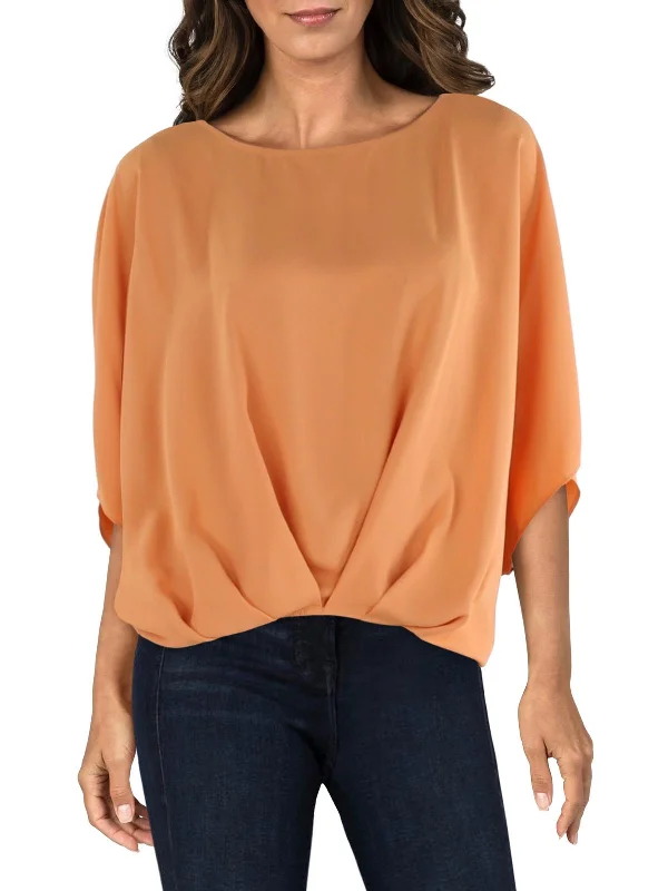 Women's Activewear Garments Womens Pleated Batwing/Dolman Sleeve Blouse