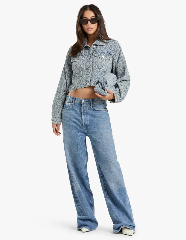 Women's Outfit For The Office Nilagz Short Jacket - Iceblue Logo