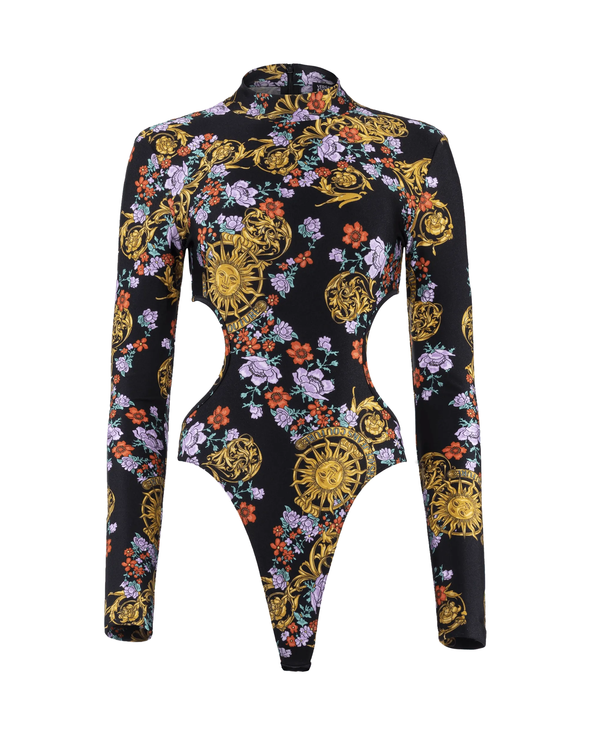 Women's Elegant Evening Outfit Sun Garland Cutout Bodysuit