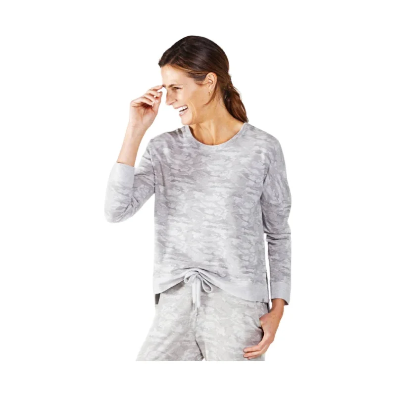 Women's Elegant Evening Attire Tasc Women's Riverwalk French Terry Casual Sweatshirt - Light Grey Camo - ONLINE STORE CREDIT/EXCHANGE ONLY