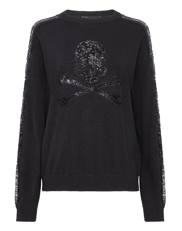 Women's Apparel And Garments Pullover Round Neck LS Skull&Bones