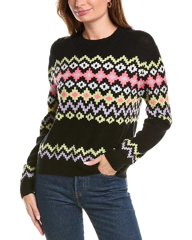 Women's Holiday Clothes Brodie Cashmere Wool & Cashmere-Blend Color Pop Fairisle Jumper