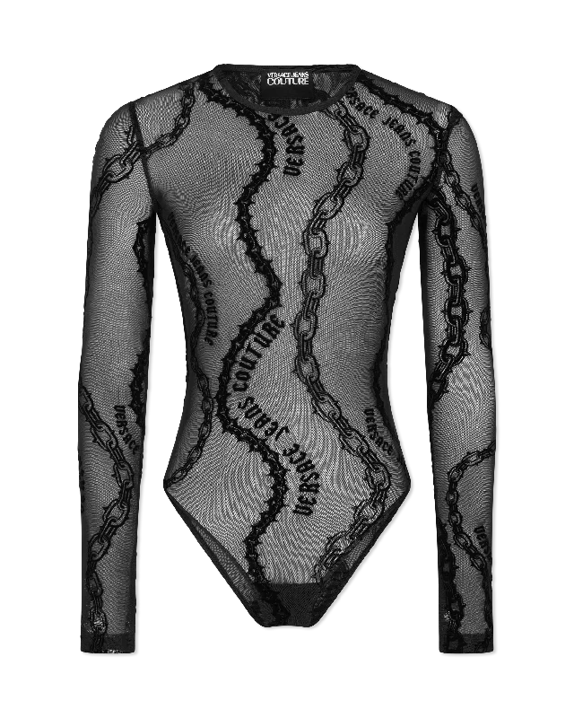 Women's Outfit Chain Couture Mesh Bodysuit
